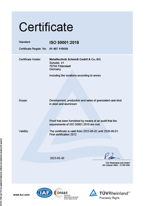 MTS-Certificate ISO-50001-2018 valid to 01/06/2023